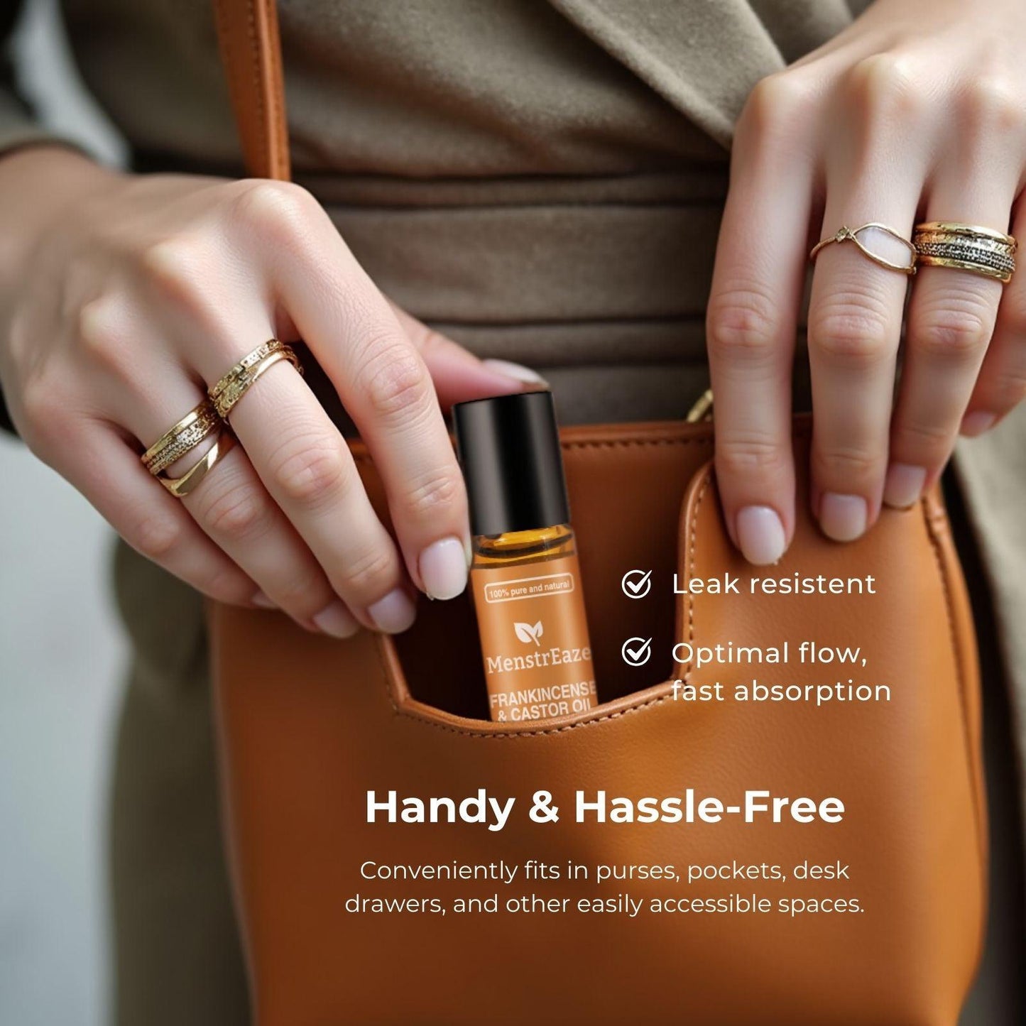 Frankincense and castor oil roller for travel