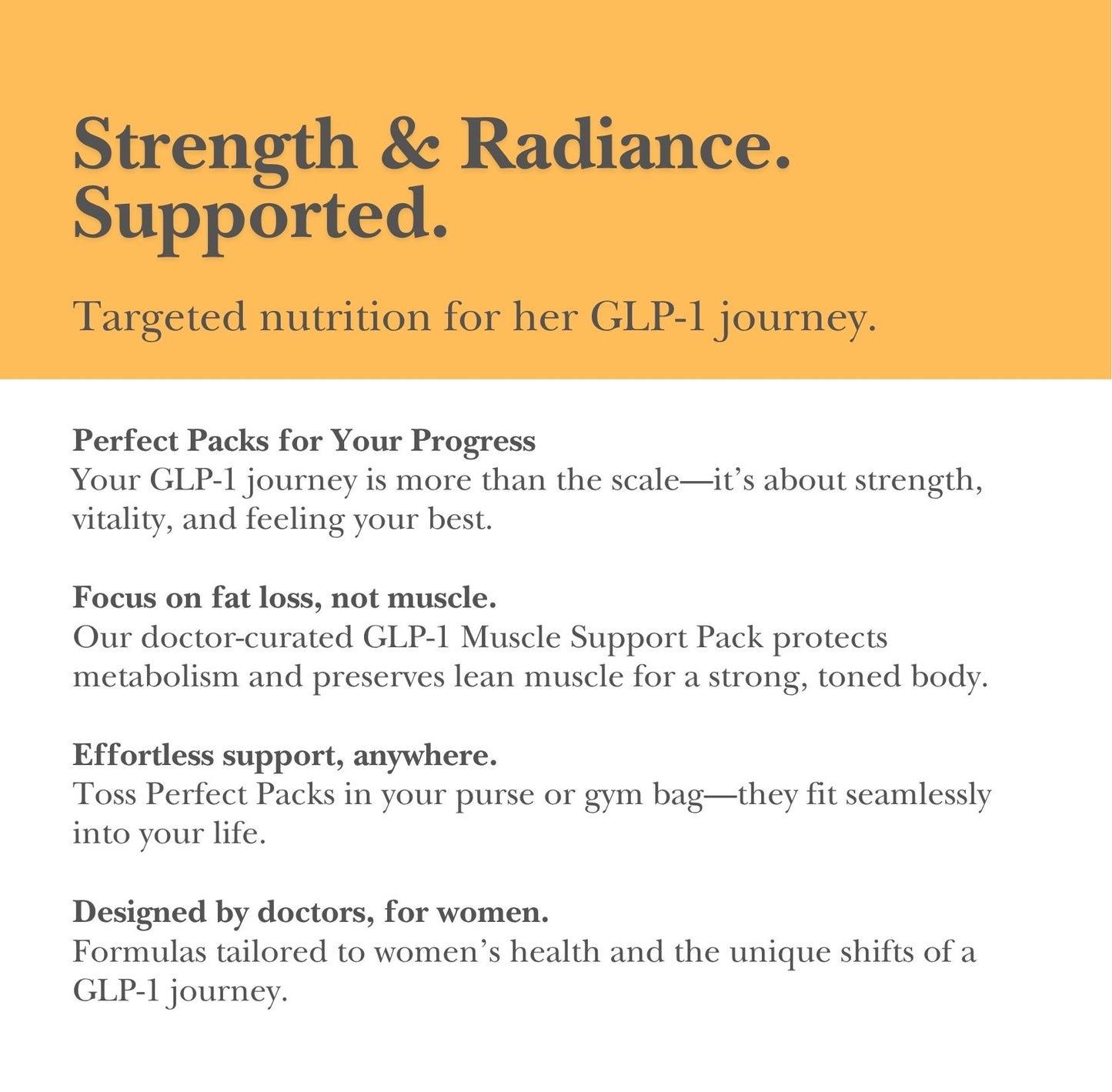 GLP-1 Muscle Support Pack Benefits