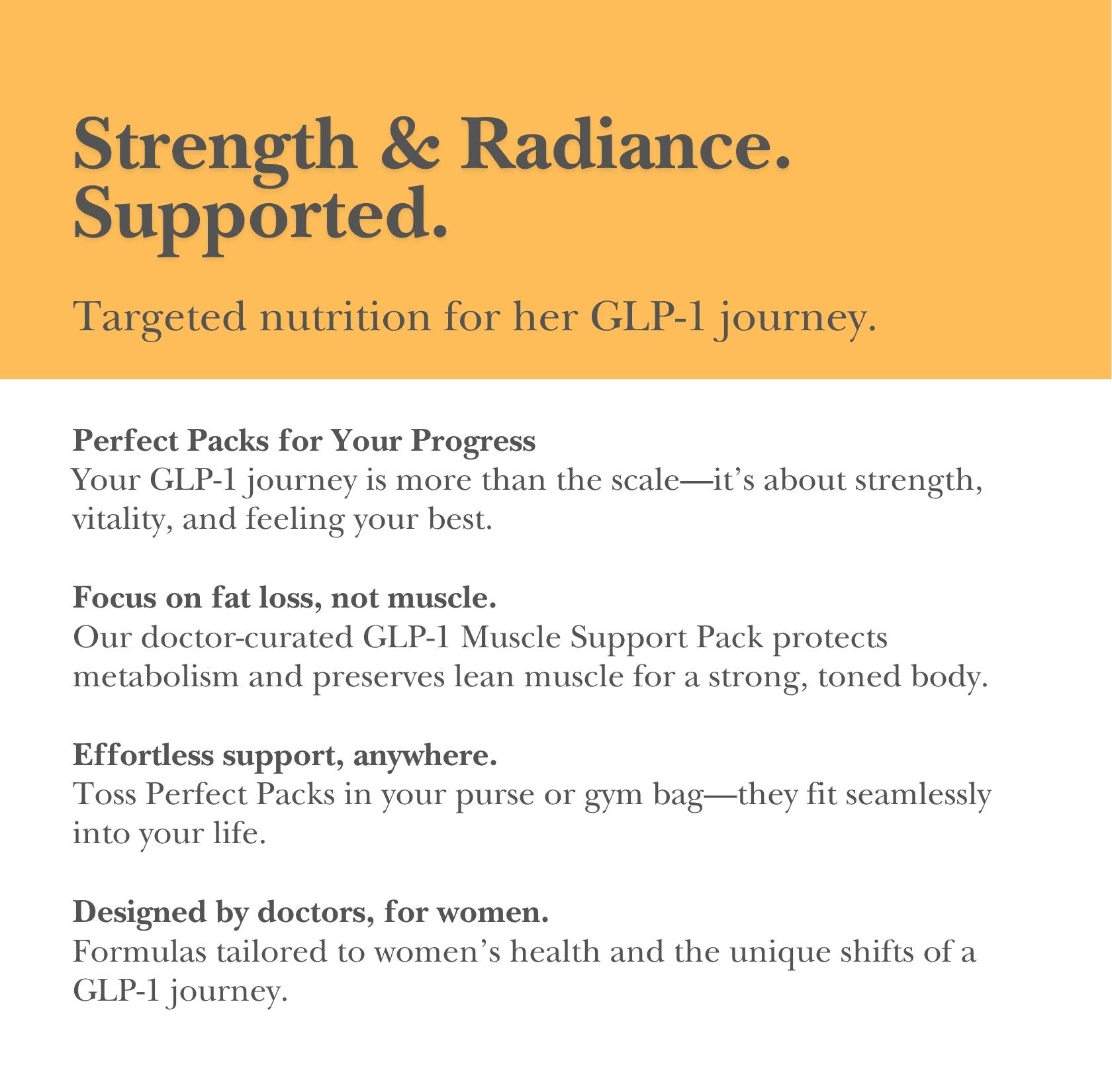 GLP-1 Muscle Support Pack Benefits