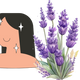 Logo representing this research and benefits: Lavender for Skin