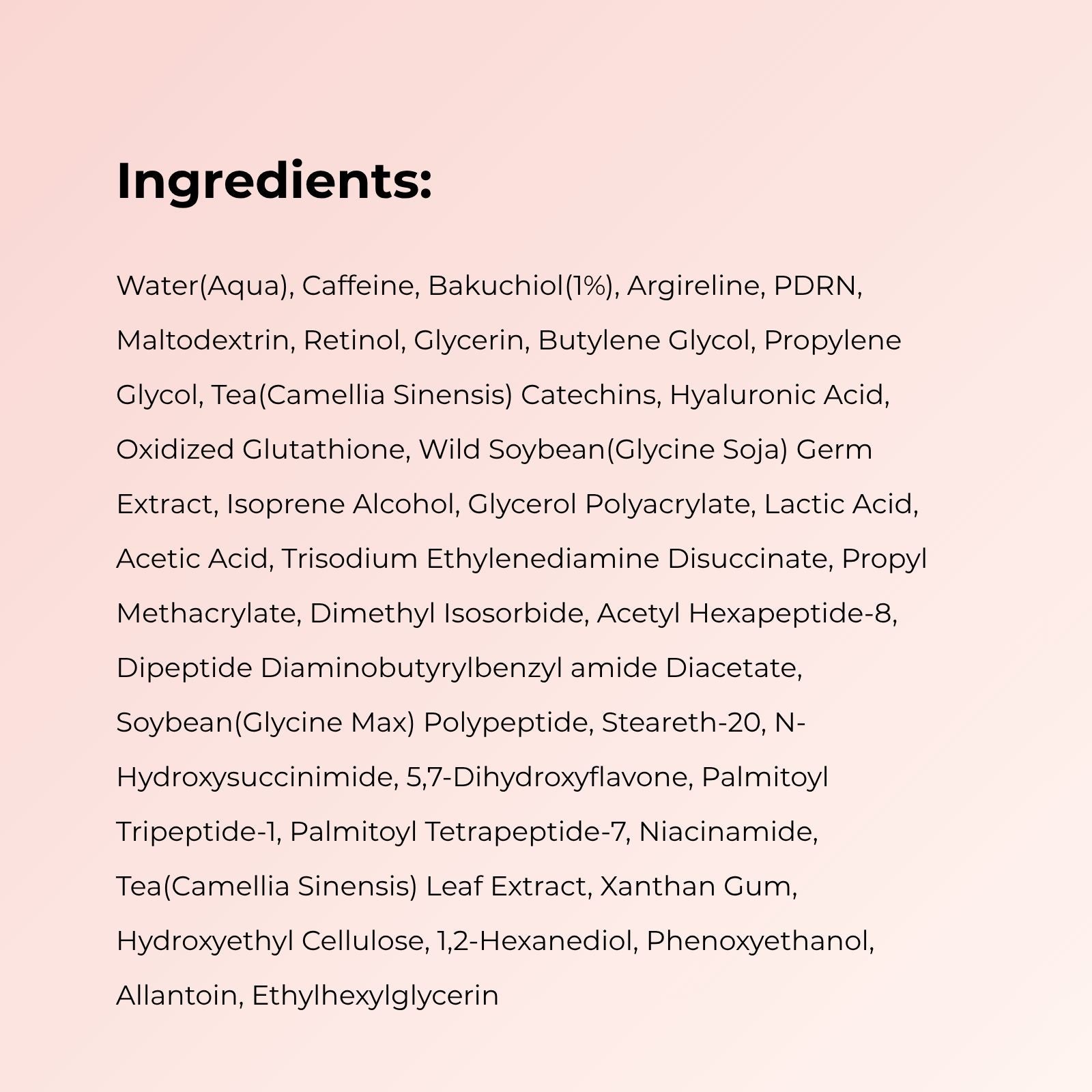 PDRN Eye Serum Full Ingredients