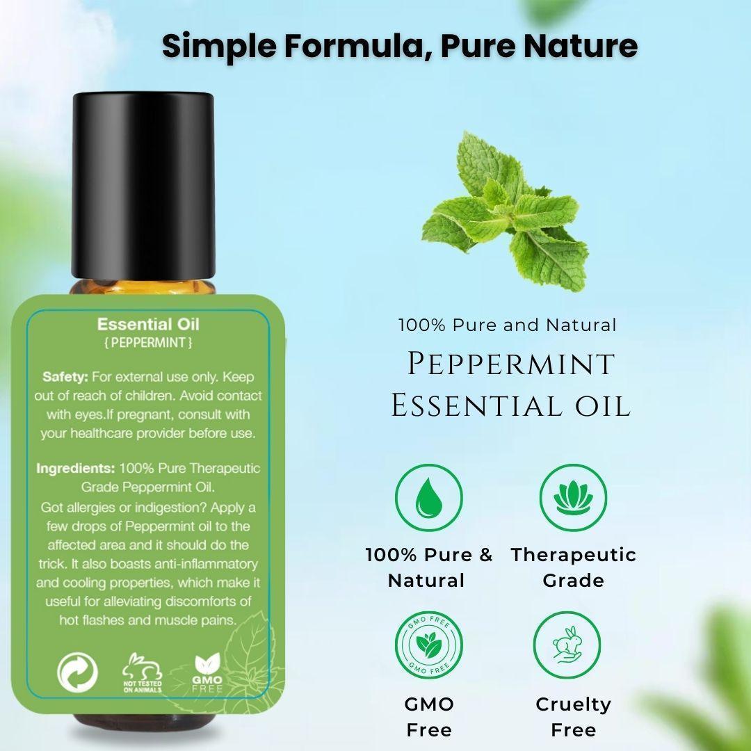 Peppermint essential oil roll on ingredients