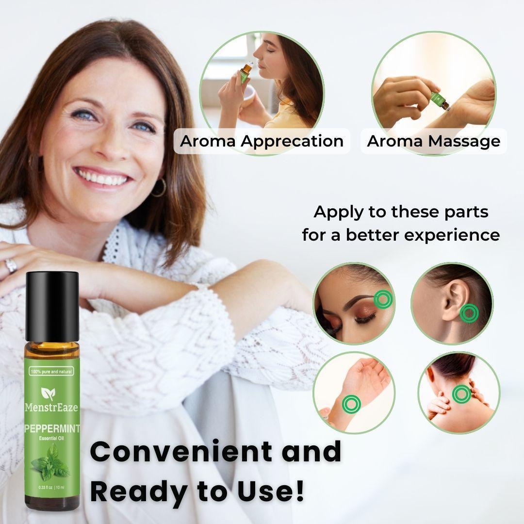 how to use peppermint essential oil roller