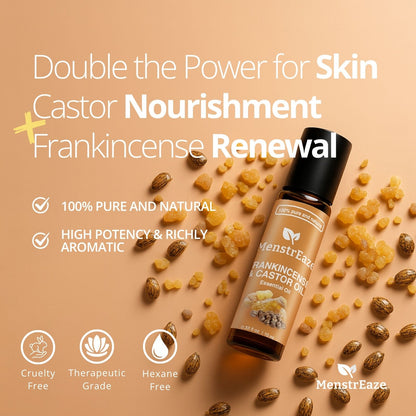 Castor Glow Gift Set - 100% Pure Botanical Roll-On for Radiant Skin, 3x10ml