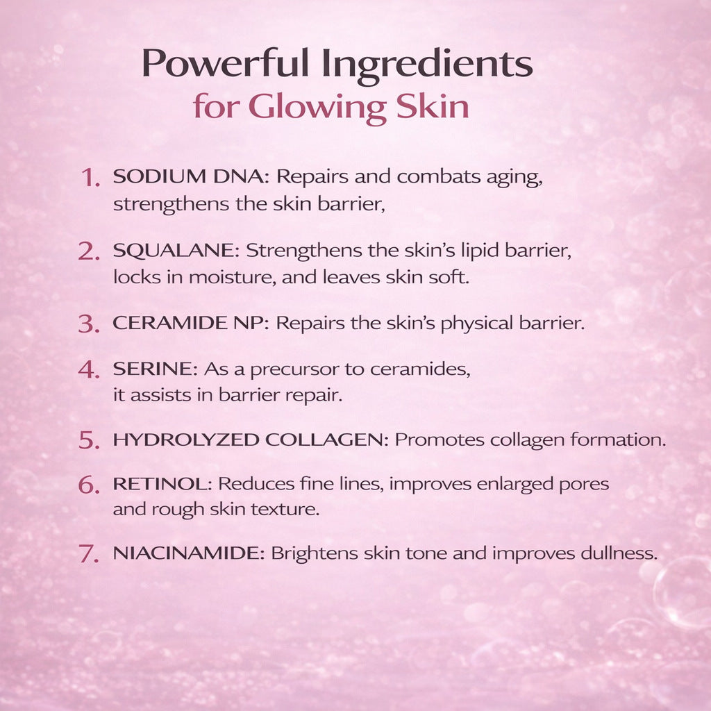 PDRN Pink Collagen Bubble Serum with 99% Salmon DNA, Retinol, Niacinamide & Ceramides, 3.38 fl oz