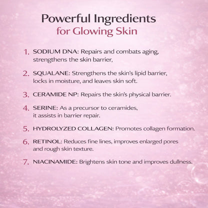PDRN Pink Collagen Bubble Serum with 99% Salmon DNA, Retinol, Niacinamide & Ceramides, 3.38 fl oz