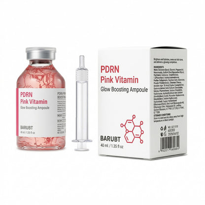 PDRN Pink Vitamin Glow Boosting Ampoule for Cellular Repair, Hydration & Radiance, 1.35 fl oz