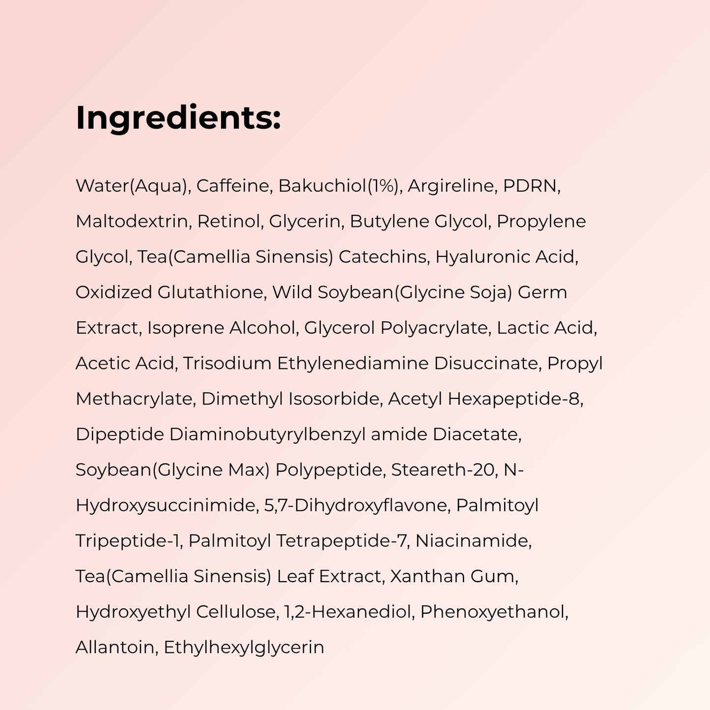 PDRN Eye Serum Full Ingredients