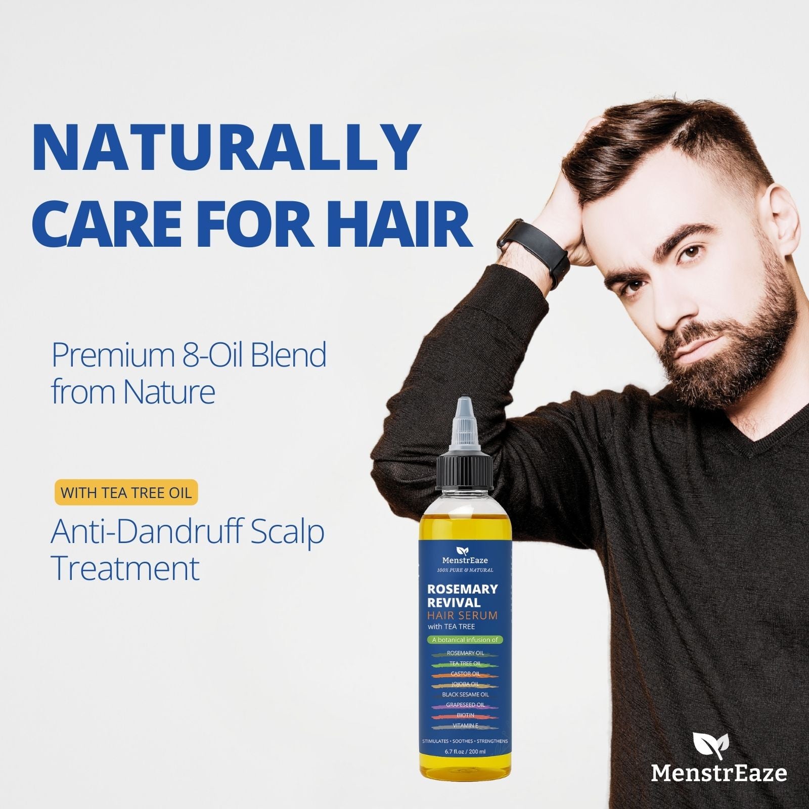 Rosemary hair serum with Tea Tree Anti-Dandruff Scalp Treatment