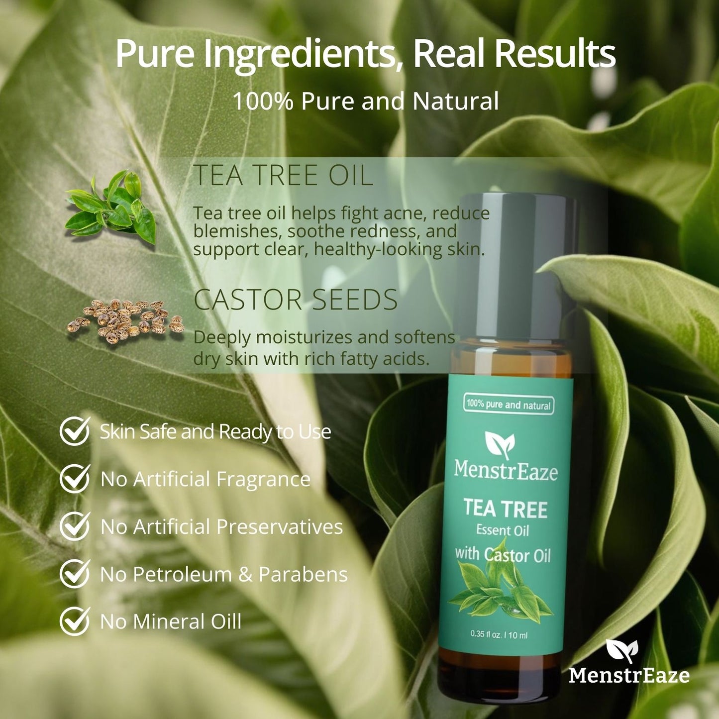 Tea Tree with Castor Oil Rollon Ingredients