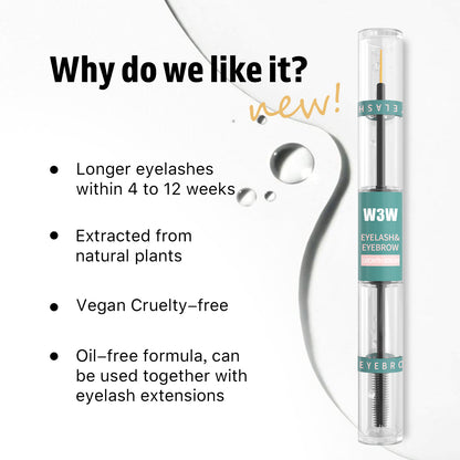 2-in-1 Eyelash & Eyebrow Growth Serum for Longer, Thicker & Fuller Lashes