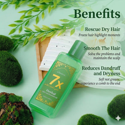 Herbal Hair Repair Oil for Scalp Nourishment, Frizz Control & Shine, 5.4fl oz